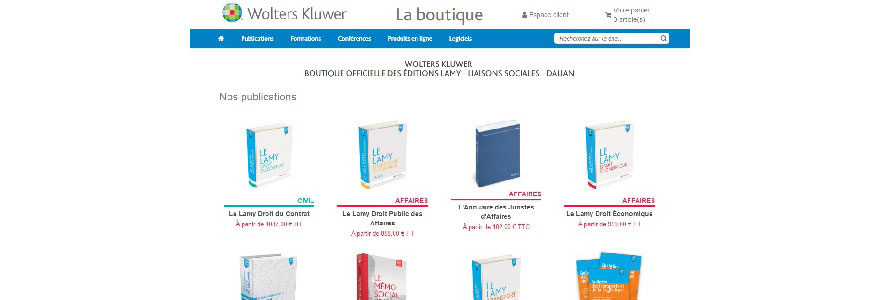 boutique officielle des éditions Lamy